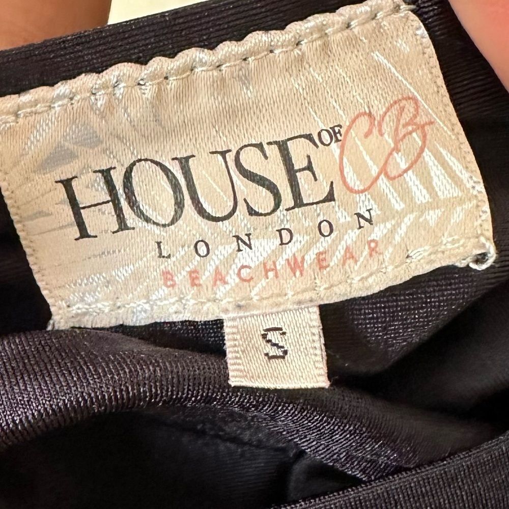 House of CB London Black Ladderback One Piece Swim Zipper Size S - Picture 8 of 8